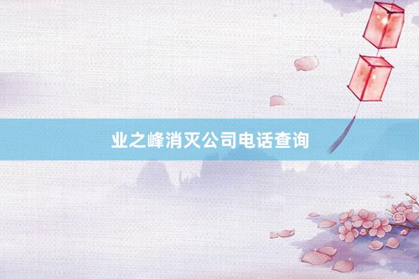 业之峰消灭公司电话查询
