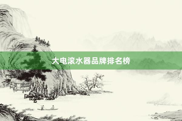大电滚水器品牌排名榜