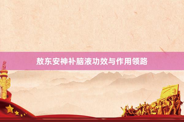 敖东安神补脑液功效与作用领路